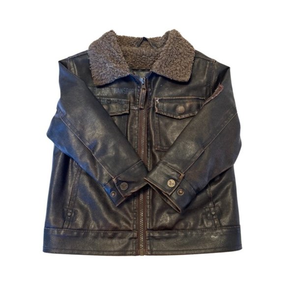 Hawke & Co. Faux Leather Bomber Jacket Size 3T - Picture 5 of 14